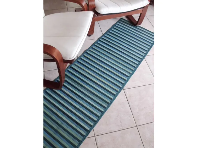 tappeto colorato in bamboo