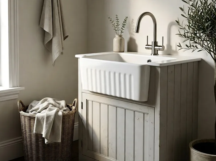 Lavabo lavanderia con vano lavatrice - Colavene