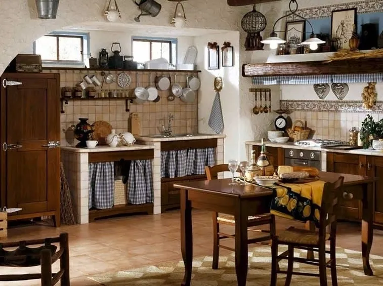 cucina rustica in muratura