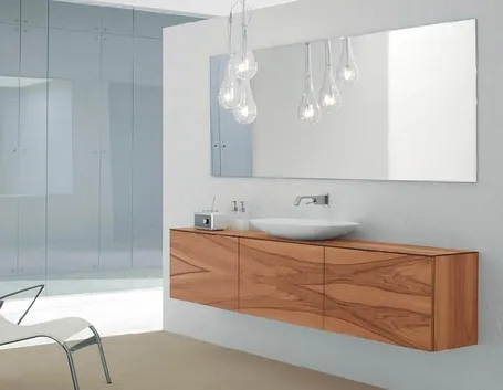 Lavabo con mobile bagno a sospensione