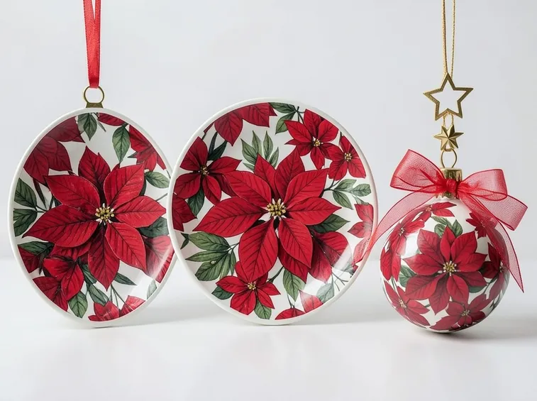decorazioni natalizie con decopupage