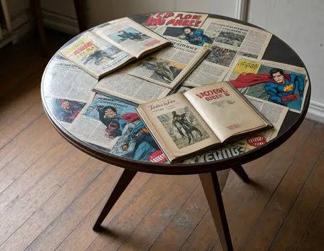 decoupage su tavolo