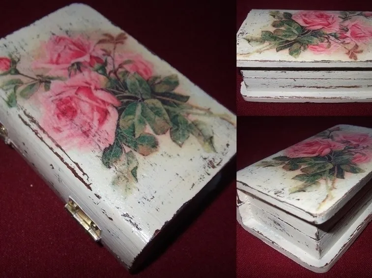 decoupage su scatola