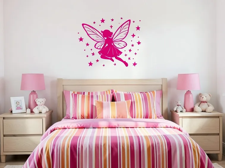 Stencil fatina sul letto