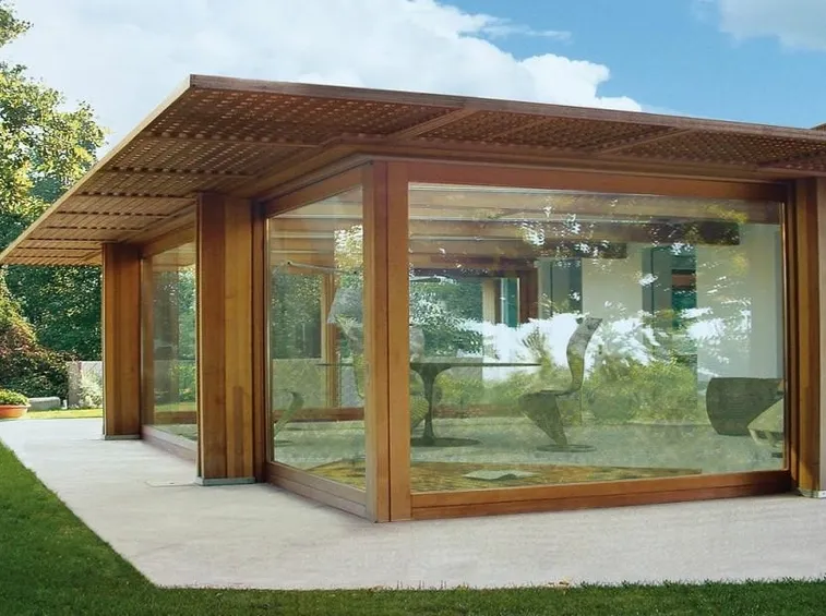 veranda in legno moderna