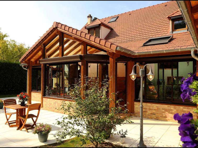 esempio di veranda realizzata in legno