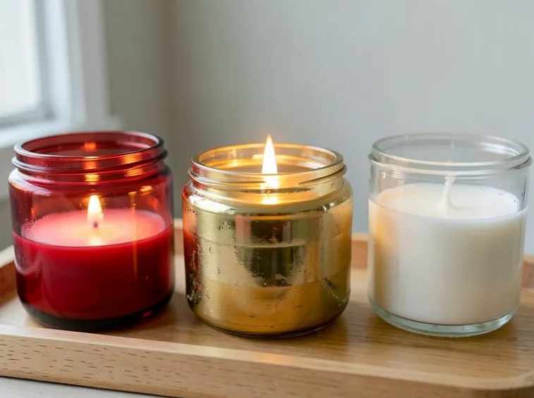 candele fai da te in bicchiere