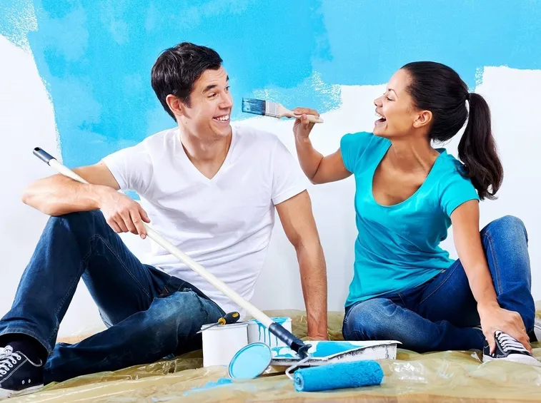 pittura blu