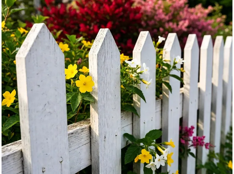 staccionata in legno per giardino