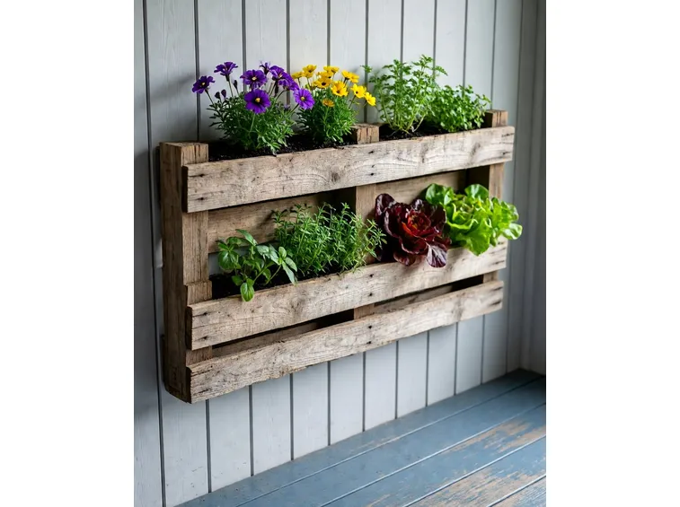 Fioriera legno pallet